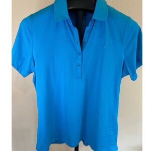 Under Armour Women's HeatGear‎ Blue Golf Polo Shirt XL TG EG GG